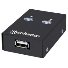 Manhattan USB-A Automatic Sharing Switch, 2x USB-B Ports, 480 Mbps (USB 2.0), Dual Control (Auto-Sensing or Manual), USB Manhattan USB-A Automatic Sharing Switch, 2x USB-B Ports, 480 Mbps (USB 2.0), Dual Control (Auto-Sensing or Manual), USB