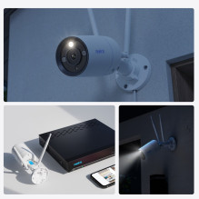 „Reolink W330“ – 4K „Wi-Fi 6“ kamera, 2,4 / 5 GHz dviejų dažnių „Wi-Fi“, spalvotas naktinis matymas, asmenų / transporto