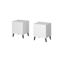 Cama naktinis staliukas NOVA 44x40x52 baltas matinis