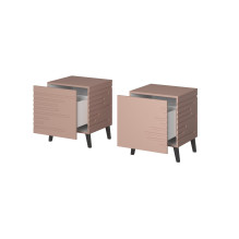 Cama bedside cabinet NOVA 44x40x52 pink matt Cama bedside cabinet NOVA 44x40x52 pink matt