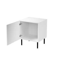 Bedside table 2 pcs. JUNGLE 53.5x40.5x44 white matt + black legs Bedside table 2 pcs. JUNGLE 53.5x40.5x44 white matt + black legs