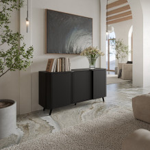 Cama VOLARE komoda, 151 x 39 x 75 cm, juoda Cama VOLARE komoda, 151 x 39 x 75 cm, juoda
