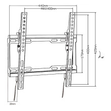 Maclean TV MC-412 Wall Mount Bracket 32"-70" VESA 400x400 45kg Tilting Universal Adjustable Spirit Level Mount Maclean TV MC-412 Wall Mount Bracket 32"-70" VESA 400x400 45kg Tilting Universal Adjustable Spirit Level Mount