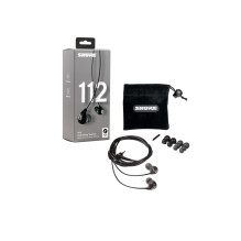 „Shure SE112-GR“ ausinės, laidinės, į ausis, juodos, pilkos, su mikrofonu