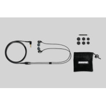 „Shure SE112-GR“ ausinės, laidinės, į ausis, juodos, pilkos, su mikrofonu