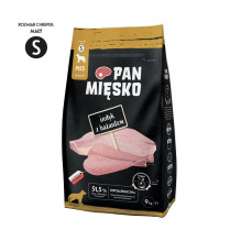 PAN MIĘSKO kalakutienos ir fazano S - sausas šunų ėdalas - 9 kg