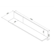 Cama MERCI shelf 110x20x25 black / oak artisan Cama MERCI shelf 110x20x25 black / oak artisan