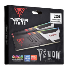 Patriot Memory Viper Venom memory module 32 GB 2 x 16 GB DDR5 6000 MHz CL30 XMP3 (PVVR532G600C30K) Patriot Memory Viper Venom memory module 32 GB 2 x 16 GB DDR5 6000 MHz CL30 XMP3 (PVVR532G600C30K)