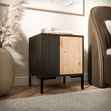 Cama Bedside table 2pc MERCI 44x40x52.5 black / oak artisan Cama Bedside table 2pc MERCI 44x40x52.5 black / oak artisan