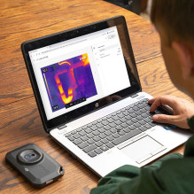 FLIR C3-X terminio vaizdo kamera, juoda, 1800 mAh, vanadžio oksidas, neaušinami židinio plokštumos masyvai, integruotas 