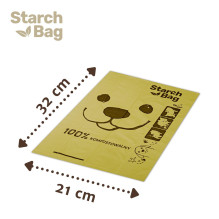 STARCHBAG BIO compostable poop bags black - 1x15 pcs