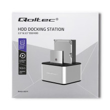„Qoltec 5316“ 2x HDD / SSD prijungimo stotelė, 2,5 ' / 3,5' SATA, USB 3.0, klonavimas „Qoltec 5316“ 2x HDD / SSD prijungimo stotelė, 2,5 ' / 3,5' SATA, USB 3.0, klonavimas
