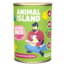 ANIMAL ISLAND Antis su soromis ir morkomis - šlapias šunų ėdalas - 400 g