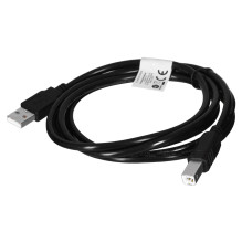Lanberg CA-USBA-10CC-0018-BK USB kabelis USB 2.0 1,8 m USB B juodas Lanberg CA-USBA-10CC-0018-BK USB kabelis USB 2.0 1,8 m USB B juodas
