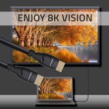 Qoltec 50353 HDMI v2.1 kabelis itin didelės spartos 8K, 60Hz, 26AWG, auksinis, 5m Qoltec 50353 HDMI v2.1 kabelis itin didelės spartos 8K, 60Hz, 26AWG, auksinis, 5m