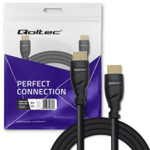 Qoltec 50353 HDMI v2.1 kabelis itin didelės spartos 8K, 60Hz, 26AWG, auksinis, 5m Qoltec 50353 HDMI v2.1 kabelis itin didelės spartos 8K, 60Hz, 26AWG, auksinis, 5m