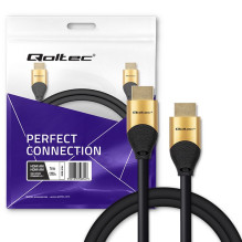 Qoltec 50354 HDMI v2.1 kabelis itin didelės spartos 8K, 60Hz, 30AWG, auksinis, 1m Qoltec 50354 HDMI v2.1 kabelis itin didelės spartos 8K, 60Hz, 30AWG, auksinis, 1m