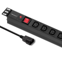Qoltec 53998 Power strip for RACK 19" , 1U , 10A , PDU , 8xIEC C13 , 2m Qoltec 53998 Power strip for RACK 19" , 1U , 10A , PDU , 8xIEC C13 , 2m