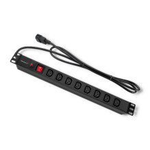 Qoltec 53998 Power strip for RACK 19" , 1U , 10A , PDU , 8xIEC C13 , 2m Qoltec 53998 Power strip for RACK 19" , 1U , 10A , PDU , 8xIEC C13 , 2m