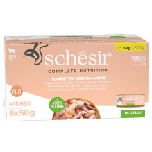 SCHESIR Tuna with salmon in jelly - wet cat food - 6x50g SCHESIR Tuna with salmon in jelly - wet cat food - 6x50g