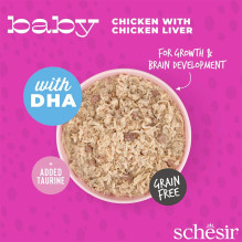 SCHESIR Baby Chicken su kepenėlėmis sultinyje - šlapias kačiukų maistas - 70 g SCHESIR Baby Chicken su kepenėlėmis sultinyje - šlapias kačiukų maistas - 70 g