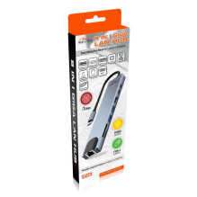 „MEDIA-TECH“ USB šakotuvas 8 viename, gigabitų LAN šakotuvas MT5046