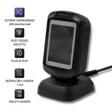 „Qoltec 50864“ stalinis QR ir brūkšninių kodų skaitytuvas, USB