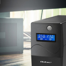„Qoltec Monolith“ nepertraukiamo maitinimo šaltinis (UPS) Dvigubos konversijos (internetinis) 0,45 kVA 240 W 2 kintamosi