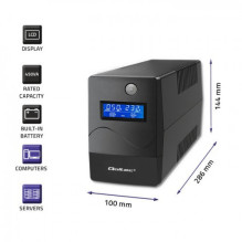 „Qoltec Monolith“ nepertraukiamo maitinimo šaltinis (UPS) Dvigubos konversijos (internetinis) 0,45 kVA 240 W 2 kintamosi