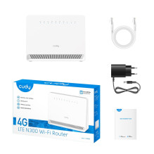 Belaidis maršrutizatorius CUDY LT400E_EU Wi-Fi 300 Mbps 2.4 GHz 4G LTE SIM