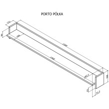 Cama Shelf PORTO 150x18x16.5 oak / black