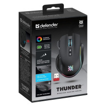 Pelės apsauga GM-213 THUNDER RF 1600dpi 8P juoda Pelės apsauga GM-213 THUNDER RF 1600dpi 8P juoda