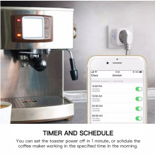 GreenBlue WiFi remote controlled socket, Android / iOS / Alexa / Google Home, energy cons. Energy, timer, max 3680W, typ