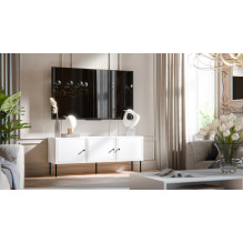 Cama RTV 3D spintelė PALAZZO BIS 151x40x60 balta matinė Cama RTV 3D spintelė PALAZZO BIS 151x40x60 balta matinė