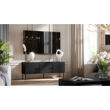 RTV 3D cabinet PALAZZO BIS 151x40x60 black matt RTV 3D cabinet PALAZZO BIS 151x40x60 black matt