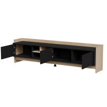 Cama RTV PORTO 3D spintelė 190x38x50 ąžuolinė / juoda Cama RTV PORTO 3D spintelė 190x38x50 ąžuolinė / juoda