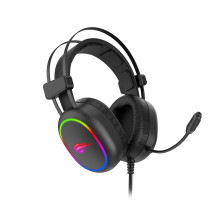 Havit žaidimų ausinės RGB juodos 2016D ausinės su laidiniu galvos lankeliu