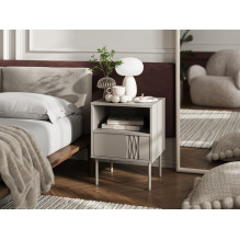 Bedside table 2 pcs. TRESSE 44x40x53 cashmere matt Bedside table 2 pcs. TRESSE 44x40x53 cashmere matt