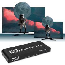 Qoltec 51798 aktyvus HDMI skirstytuvas 4 x HDMI 4K x 2K, 3.4Gb/s Qoltec 51798 aktyvus HDMI skirstytuvas 4 x HDMI 4K x 2K, 3.4Gb/s