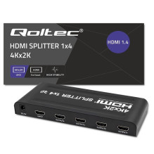 Qoltec 51798 aktyvus HDMI skirstytuvas 4 x HDMI 4K x 2K, 3.4Gb/s Qoltec 51798 aktyvus HDMI skirstytuvas 4 x HDMI 4K x 2K, 3.4Gb/s