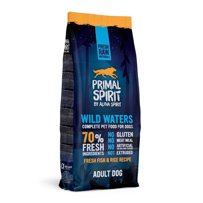 PRIMAL SPIRIT Wild Waters - pusiau drėgnas šunų ėdalas - 12 kg