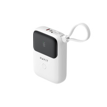 „Havit PB5215“ – 10000 mAh išorinė baterija, balta „Havit PB5215“ – 10000 mAh išorinė baterija, balta