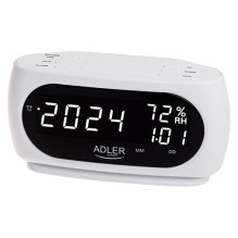 Adler AD 1186W žadintuvas Skaitmeninis žadintuvas Juoda, Balta