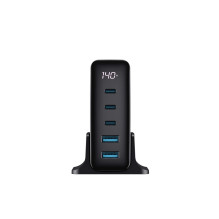 Havit UCLE004 EU - GaN five-port travel charger 140 W, black Havit UCLE004 EU - GaN five-port travel charger 140 W, black
