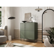 Cama 4D chest of drawers TRESSE 100x40x110 matte green Cama 4D chest of drawers TRESSE 100x40x110 matte green