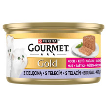 PURINA Gourmet Gold Kitten veršienos putėsiai - šlapias kačių ėdalas - 85 g