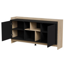 Cama PORTO 2D chest of drawers 150x38x77 oak / black Cama PORTO 2D chest of drawers 150x38x77 oak / black