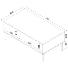 TRESSE suolas / stalas 110x60x40 kašmyro matinis TRESSE suolas / stalas 110x60x40 kašmyro matinis