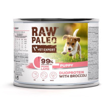VETEXPERT Raw Paleo Duoprotein kiaulienos ir ėrienos šuniukams - šlapias šunų ėdalas - 200 g