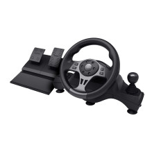 „Trust GXT 289 Movi Black“ USB vairas + pedalai, skirti „Nintendo Switch“, „PlayStation 4“, „Xbox One S“, „Xbox One X“, 
